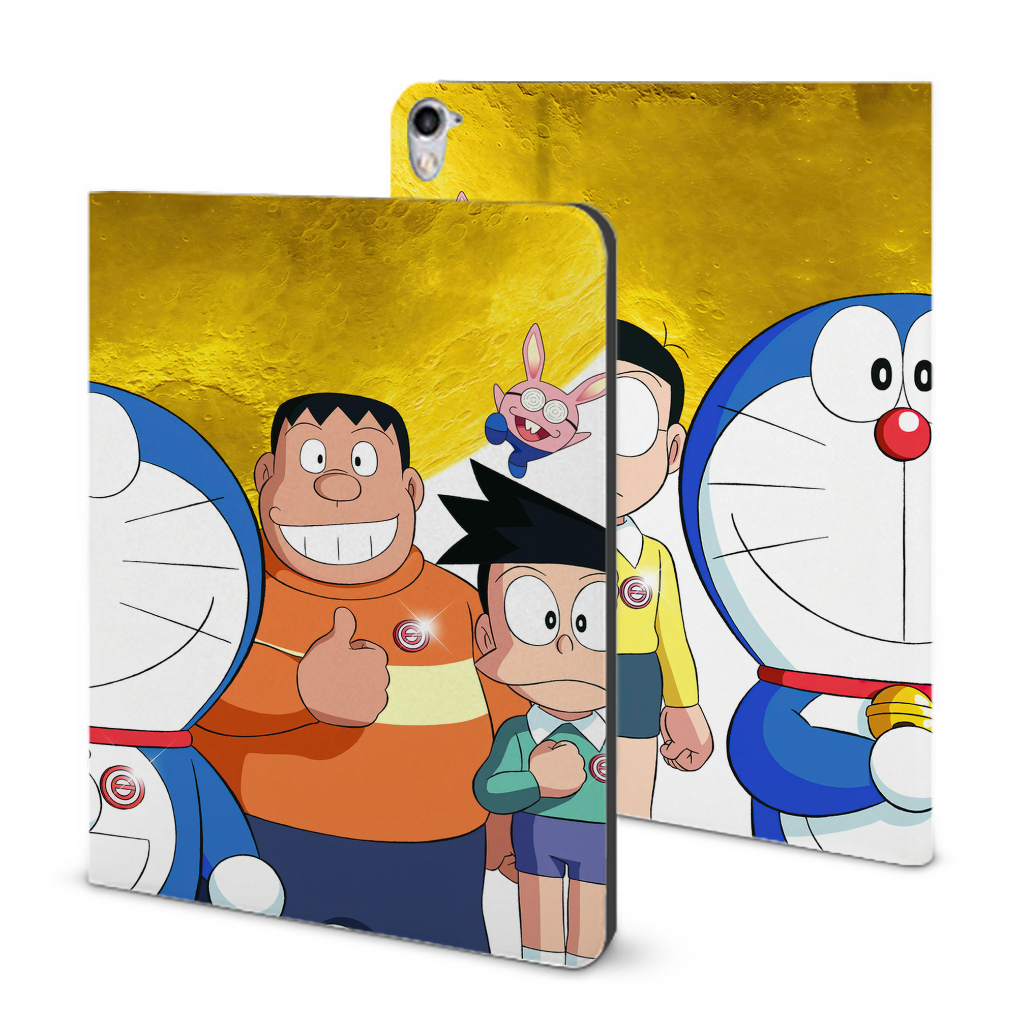 （画像用） ドラえもん Doraemon IPad ケース ブック型 PUレザー TPU 耐衝撃 軽量 薄型 ペン収納なし 全面保護 IPad 各モデル対応